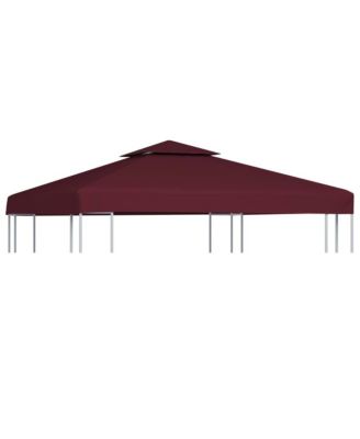Gazebo Top Cover Burgundy Polyester with PVC coating 10 x 10 feet
