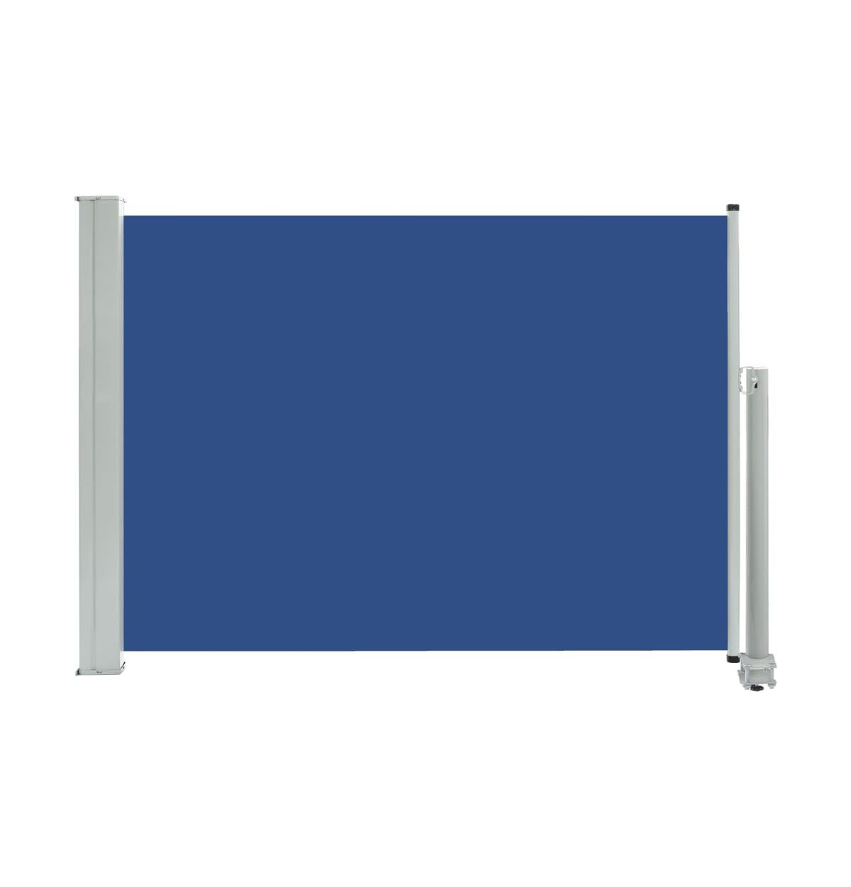 Patio Retractable Side Awning 31.5"x118.1" Blue - Blue