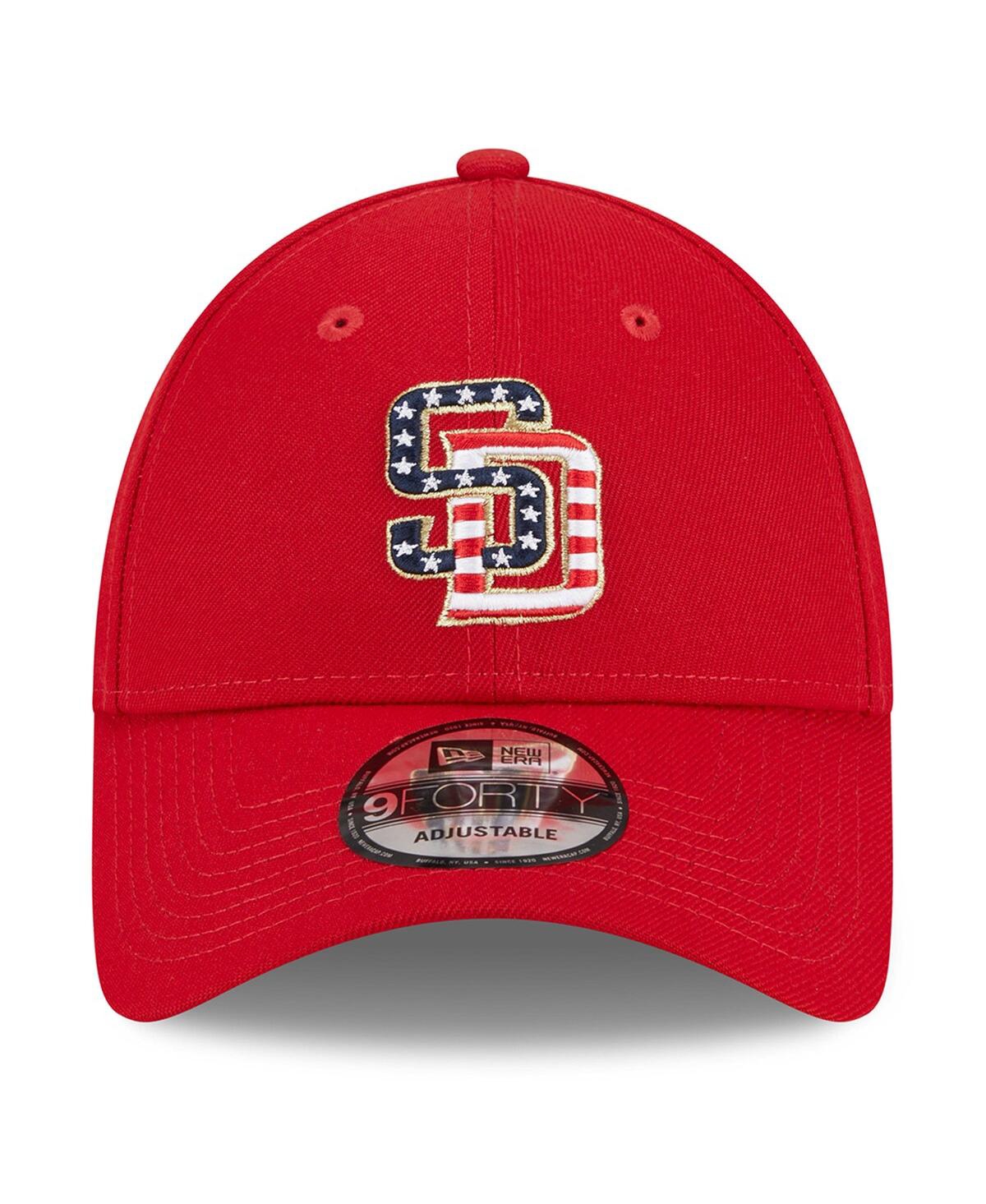 Shop New Era Men's  Red San Diego Padres 2023 Fourth Of July 9forty Adjustable Hat
