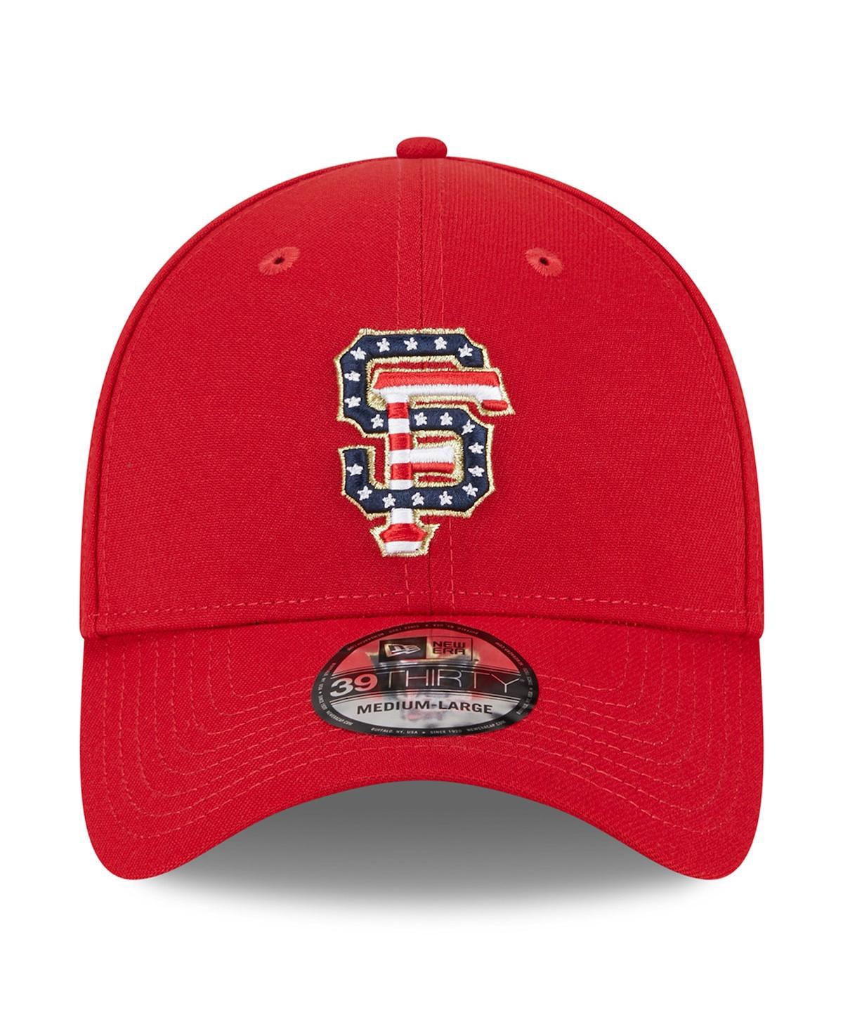 Shop New Era Men's  Red San Francisco Giants 2023 Fourth Of July 39thirty Flex Fit Hat