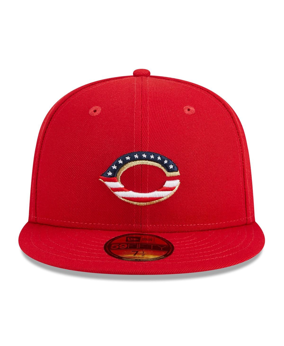 Shop New Era Men's  Red Cincinnati Reds 2023 Fourth Of July 59fifty Fitted Hat
