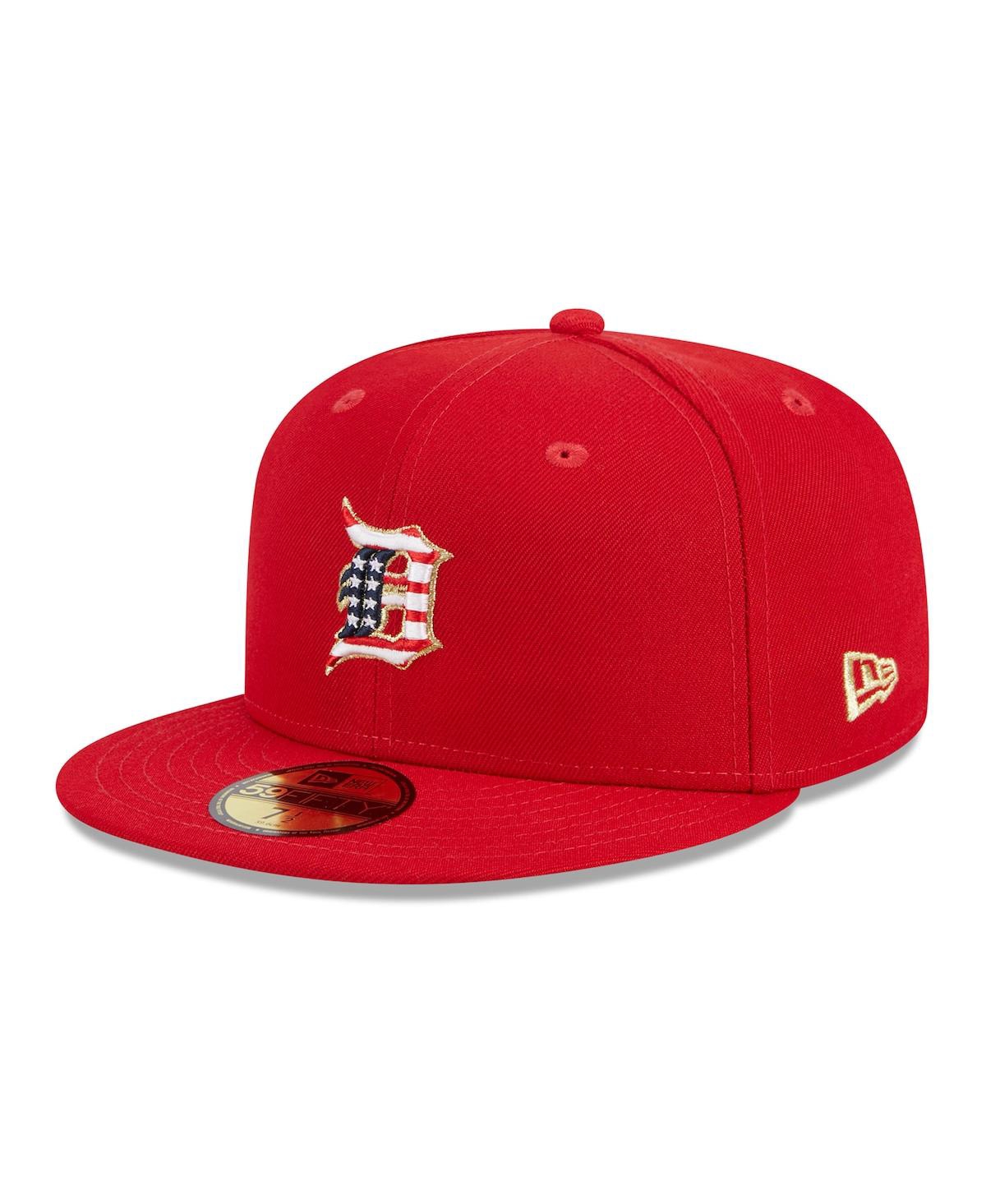 New Era Men's  Red Detroit Tigers 2023 Fourth Of July 9fifty Snapback Adjustable Hat In Red