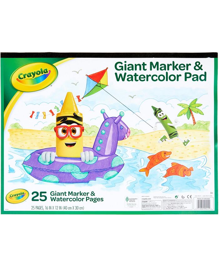 Crayola Marker & Watercolor Pad 16"X12"25 Sheets Macy's