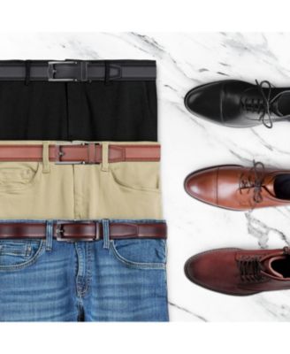 Мужской роскошный ремень с храповым механизмом Linxx из кожи с матовой застежкой Mio Marino, 2 упаковки