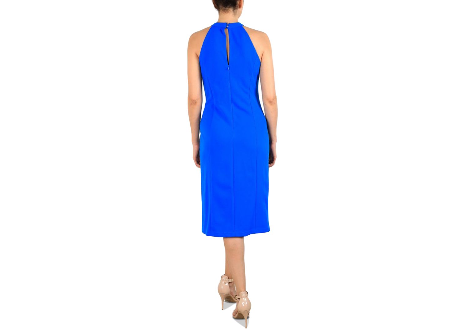 Halter-Neck Sleeveless Sheath Dress