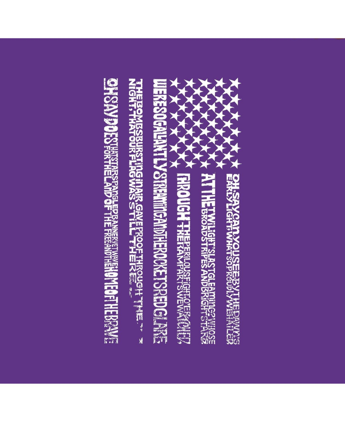 Big Girl's Word Art T-shirt - National Anthem Flag