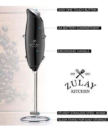 Zulay Kitchen Easy Use Frother Handheld Foam Maker - One Touch