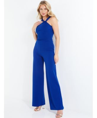 Macy's blue jumpsuit on sale