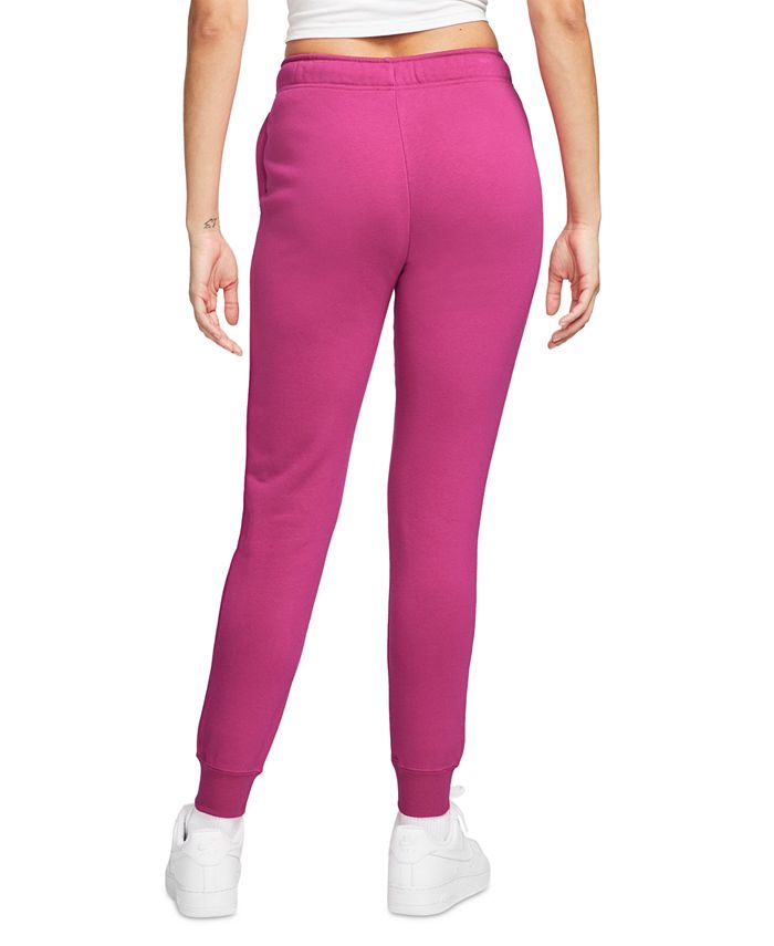 Nike Women's Sportswear Club Fleece Shine Mid-Rise Pants - Macy's