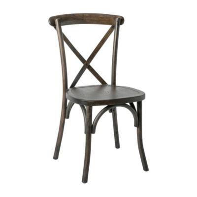 Davisburg Stackable Wooden Cross Back Bistro Dining Chair