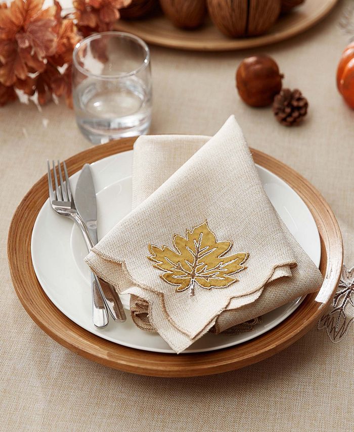 Fall Cloth Napkins Set of 4 Packs Wrinkle Free Washable Soft Textured  Polyester Fabric Napkins for Autumn, Thanksgiving, Party, Holiday (4  Pieces, 20