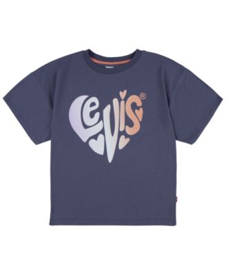 Levi s Little Girls Heart Oversized Short Sleeve T shirt Macy s