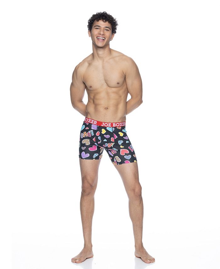 Joe Boxer Men's Love Hearts Stretch Boxer Briefs, Pack of 4 Macy's