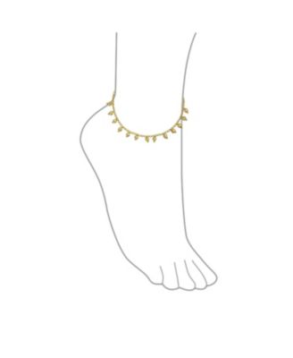 Bling Ювелирные изделия Болливуд Индийский Payal Мульти Мотающийся Шарик Шарм Ножной браслет Браслет на щиколотку 18-каратный позолоченный 9,5 дюймов