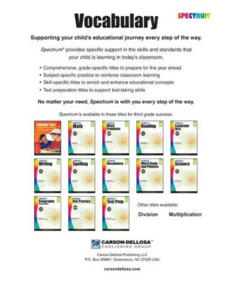 Spectrum Vocabulary, Grade 3 by Spectrum Compiler