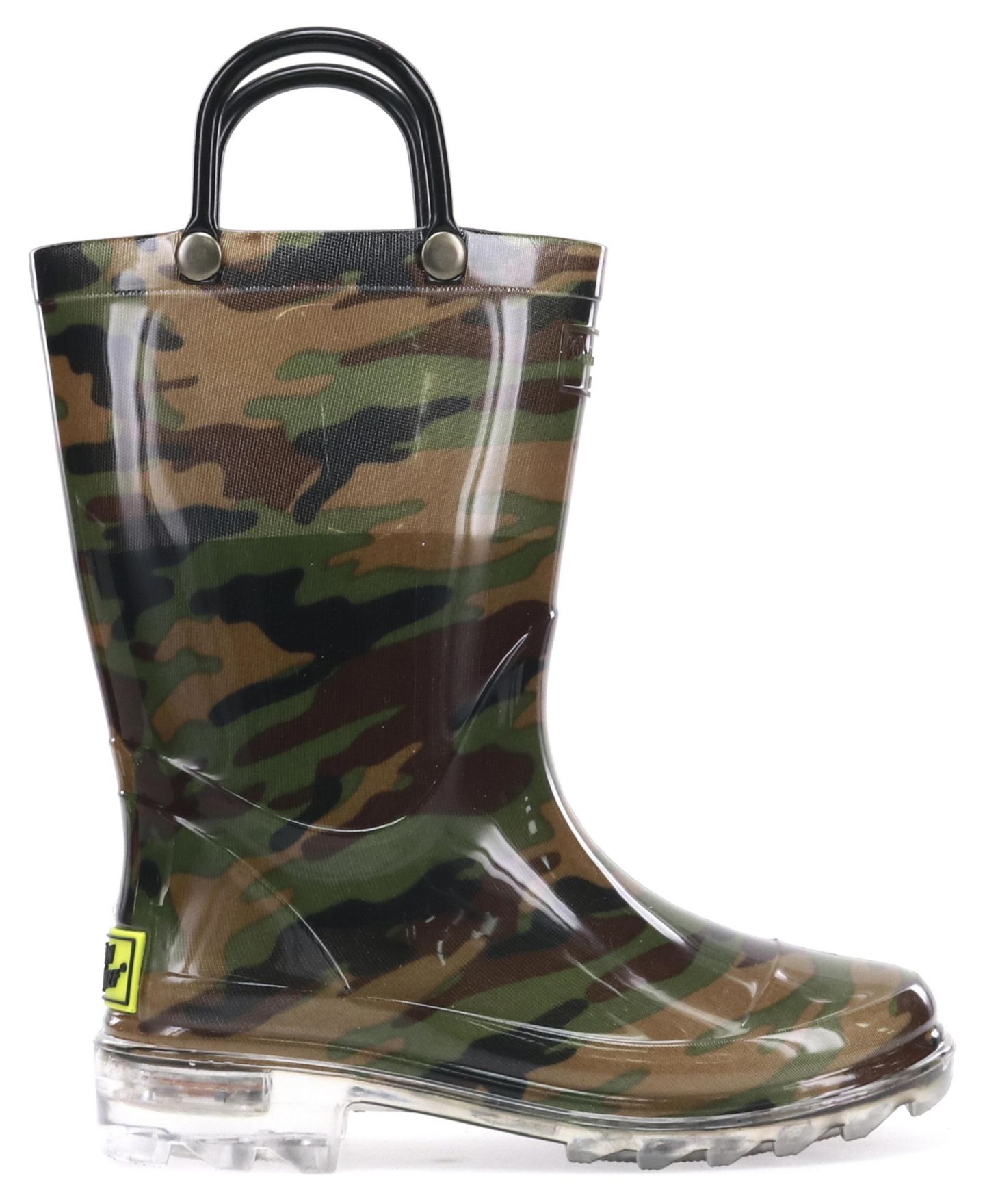 Ботинки Western Chief Lighted Camo Rain Boot для мальчиков, цвет: Зелёный — фото 1