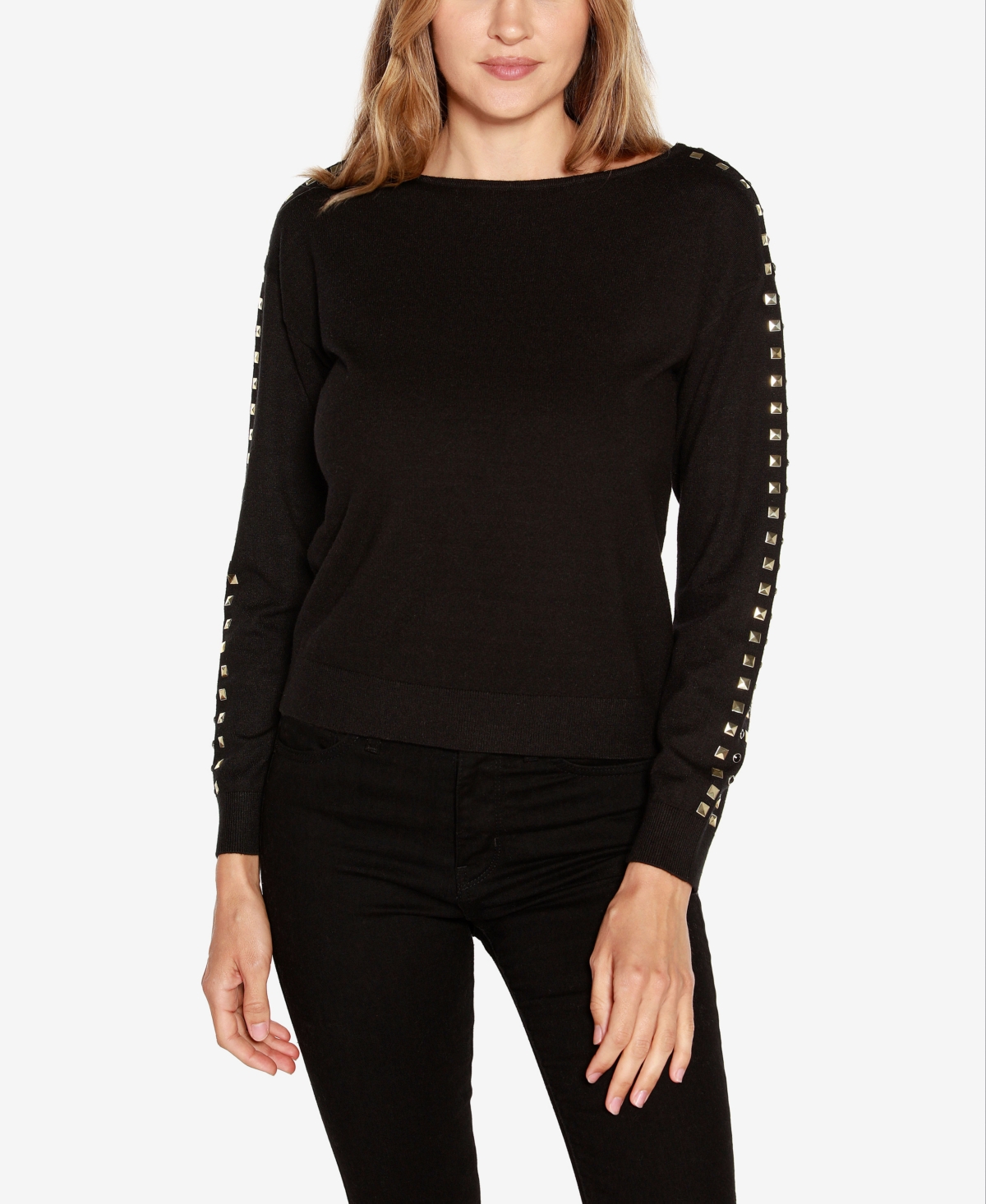 BelldiniLabel Women's Embellished Boatneck Sweater - Black