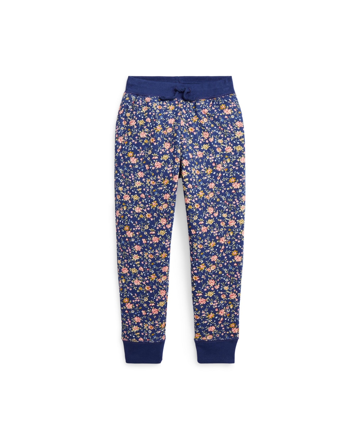 Polo Ralph Lauren Kids' Toddler And Little Girls Floral Fleece Jogger Pants In Louise Floral With Navy
