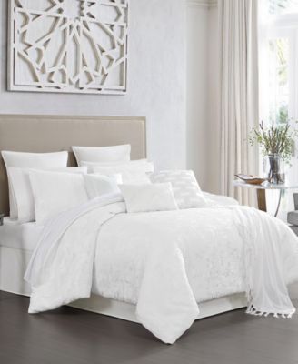 Shop Hallmart Collectibles Freta Comforter Sets Created For Macys In Pearl