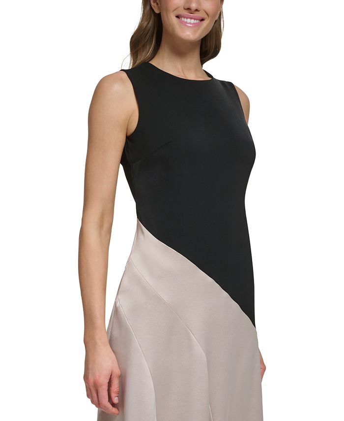 DKNY Women's Asymmetric Hem Lace Dress Black Size 14