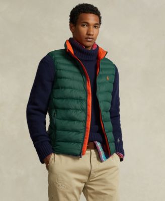 Polo Ralph Lauren Men's Small Thermoplume Water Repellent Puffer Vest Green 2024