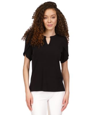 Michael Kors - Women's Chain Petal-Sleeve Top, Regular & Petite