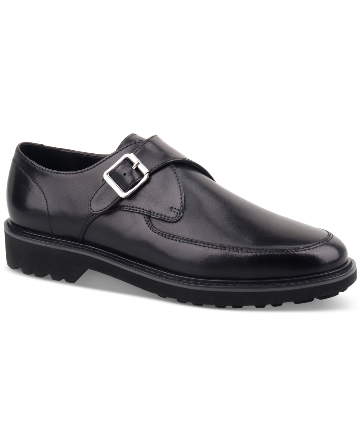 Inc International Concepts Men's Elian Monk Strap Dress Shoes, Created For Macy's In Black