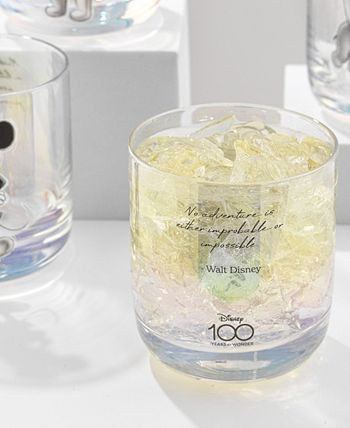 JoyJolt Disney100 Limited Edition Walt Disney Quotes Drinking Glass Set -  10 oz - Set of 4