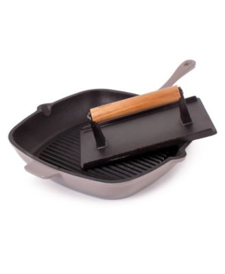 Neo 2pc Cast Iron 11" Grill Pan with Steak Press