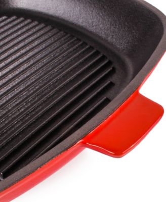 Neo 4pc Cast Iron Cookware Set, Grill Pan, Fry Pan & Oval Dutch Oven