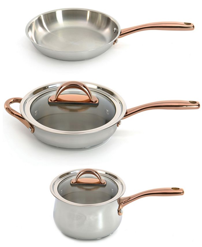 BergHOFF Ouro Gold 11 Piece 18/10 Stainless Steel Cookware Set