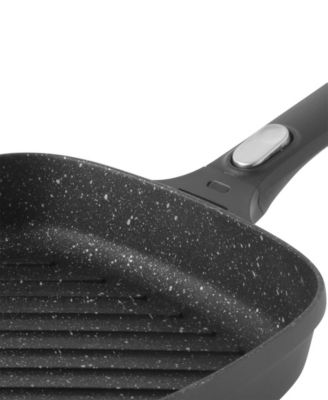 GEM 4Pc Nonstick Cast Aluminum Cookware Set, Fry pan, Grill Pan & Saute Pan