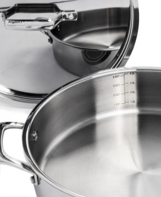 Professional 5pc Tri-Ply 18/10 Stainless Steel Starter Cookware Set, SS Lids