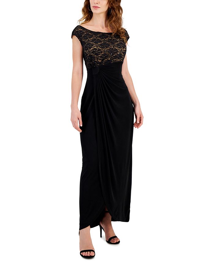 Macy's black lace dress 2025
