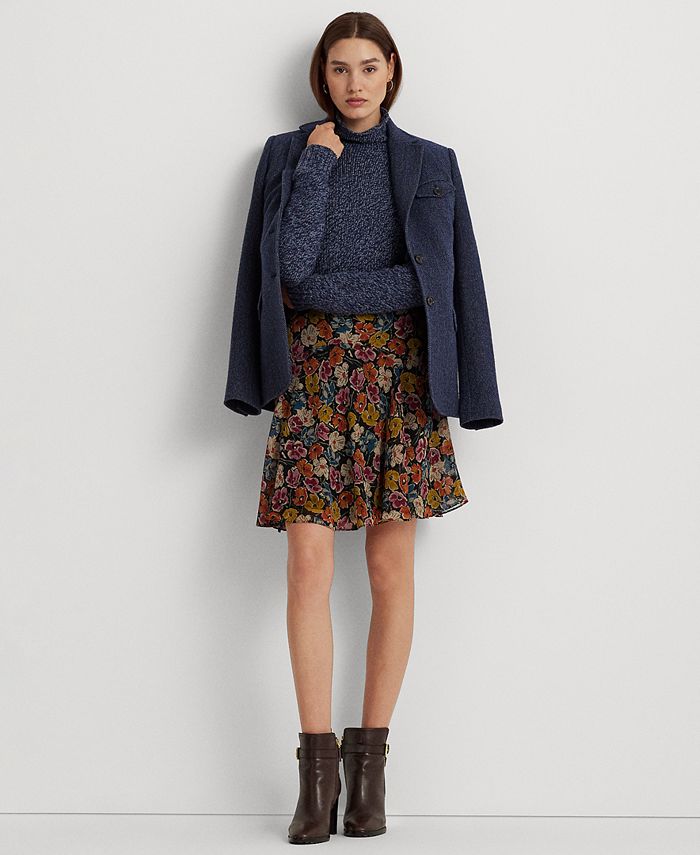 Lauren Ralph Lauren Women's Wool-Blend Funnelneck Sweater - Macy's