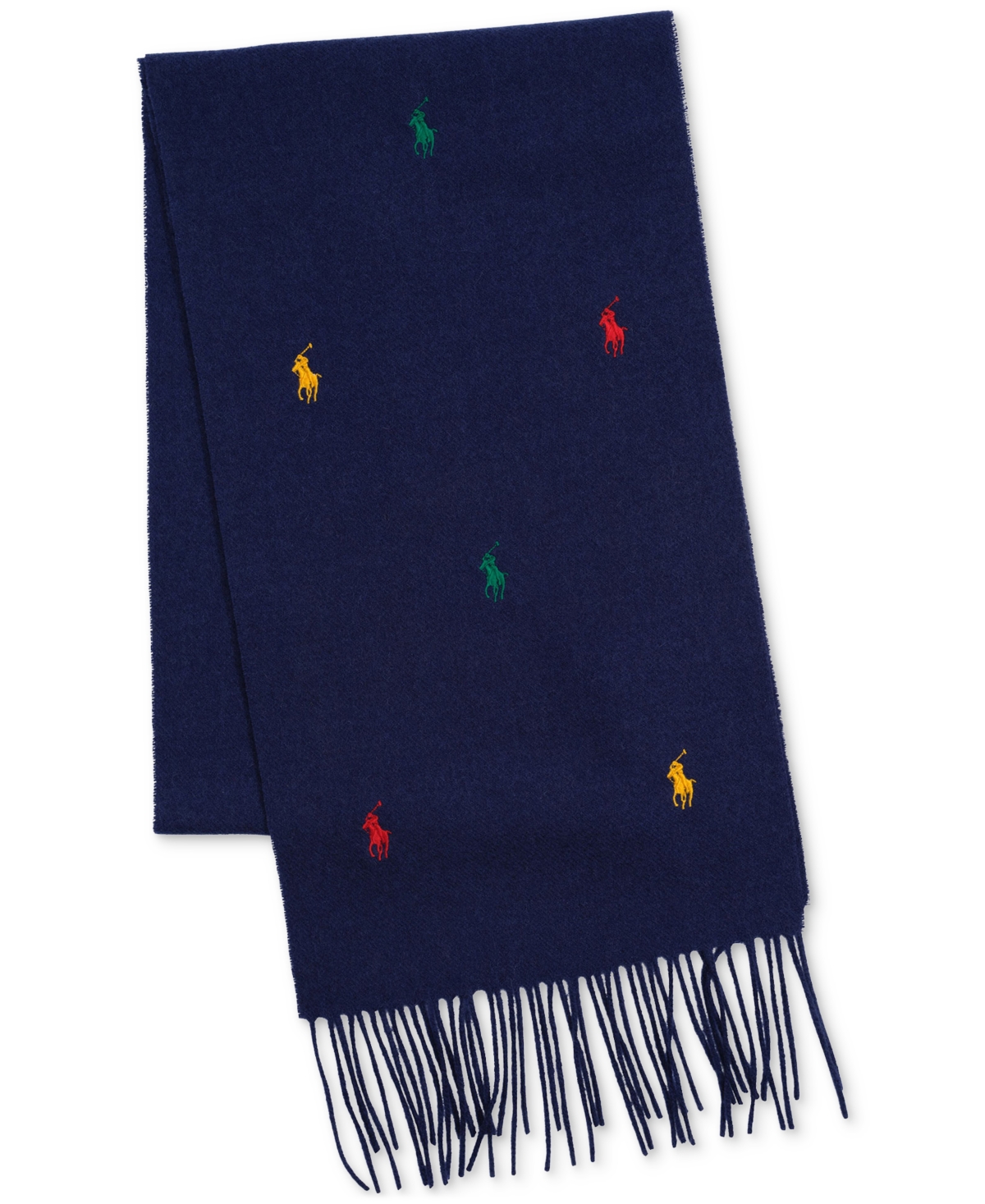 Polo Ralph Lauren Men's Embroidered Polo Player Scarf In Newport Navy