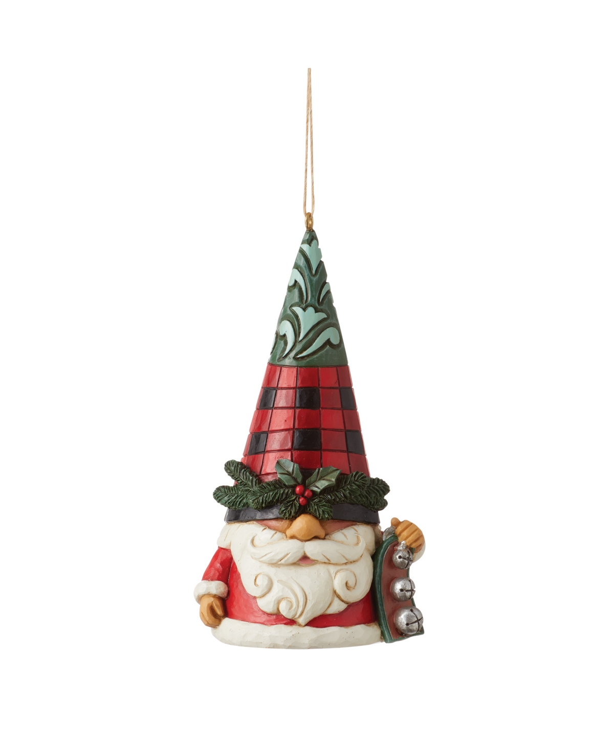 Jim Shore Highland Gnome With Bells Ornament In Multi