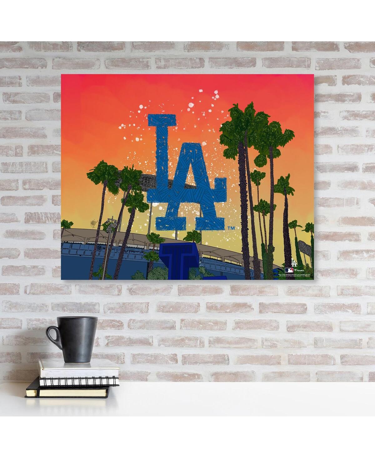 Fanatics Authentic Los Angeles Dodgers Stretched 20" X 24" Canvas Giclee Print In Multi