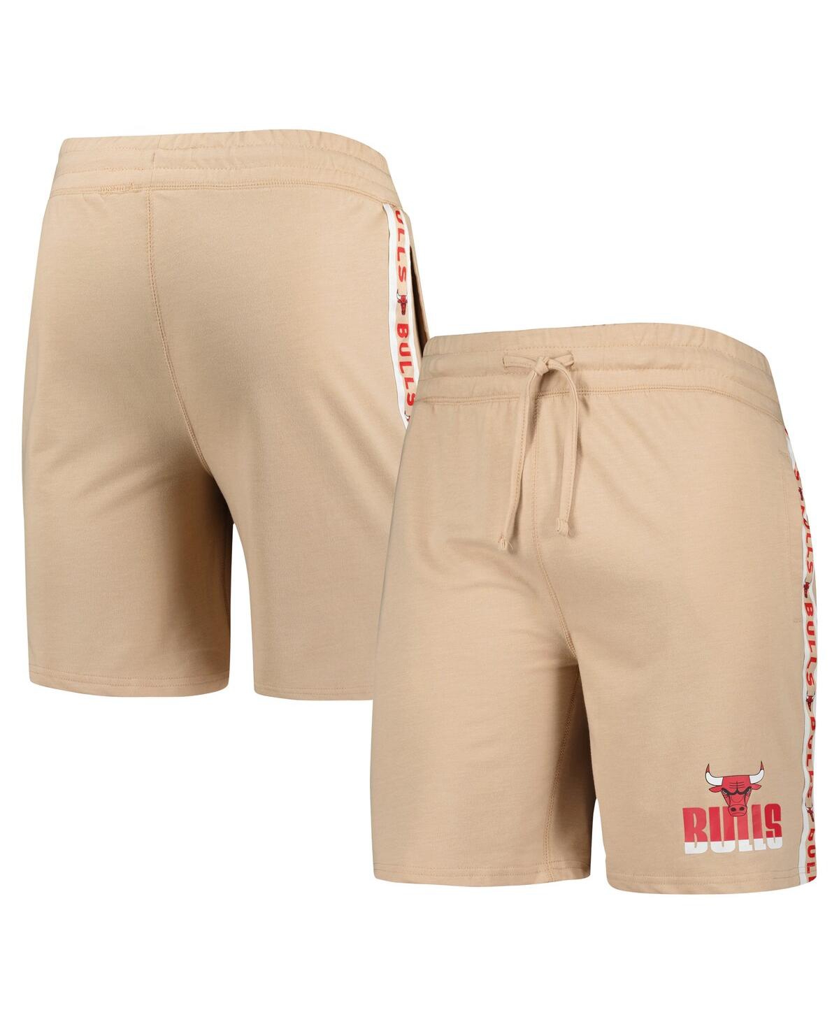 Concepts Sport Men's  Tan Chicago Bulls Team Stripe Shorts