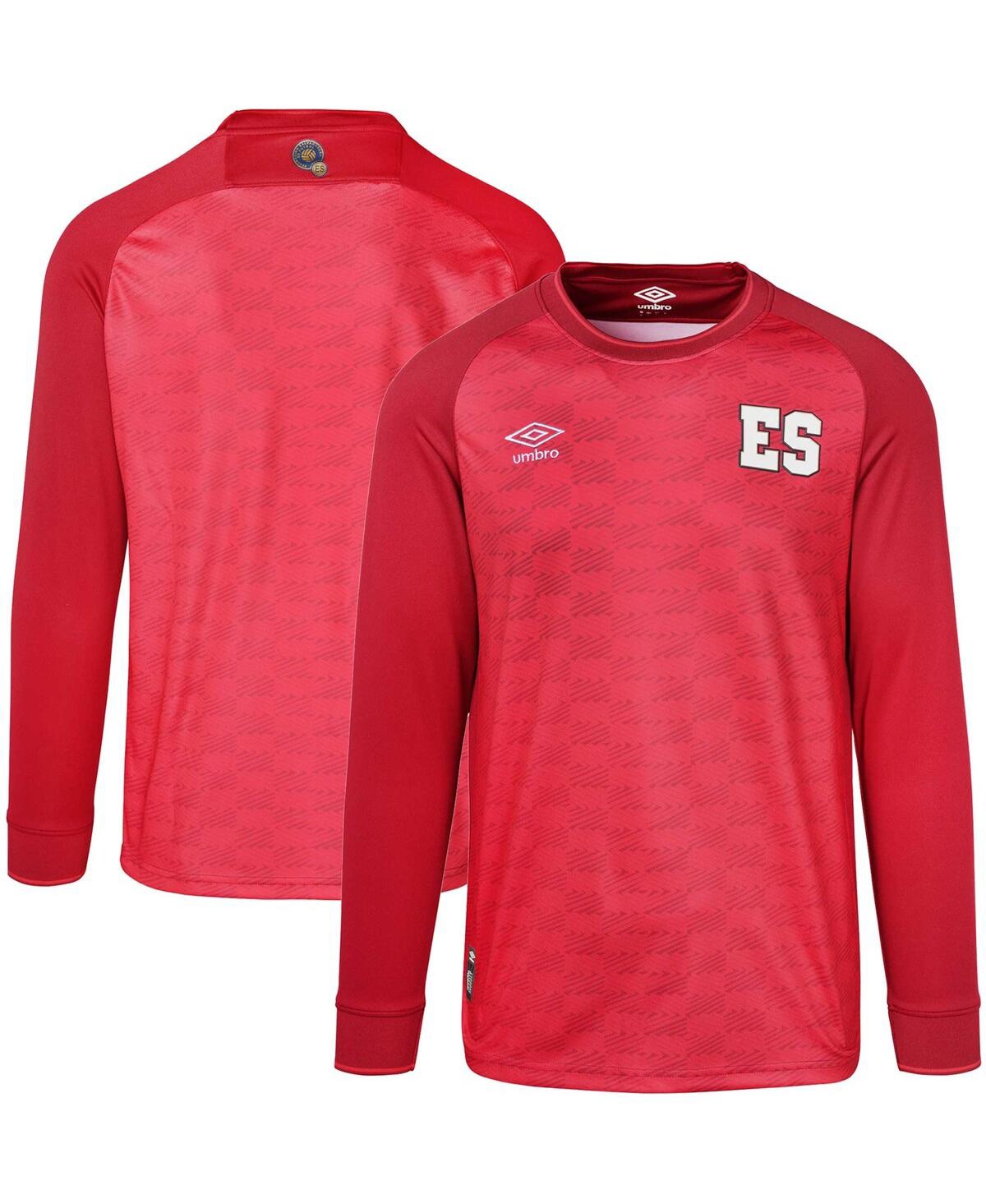 Men's Umbro Red El Salvador National Team 2023/24 Replica Long Sleeve Jersey - Red