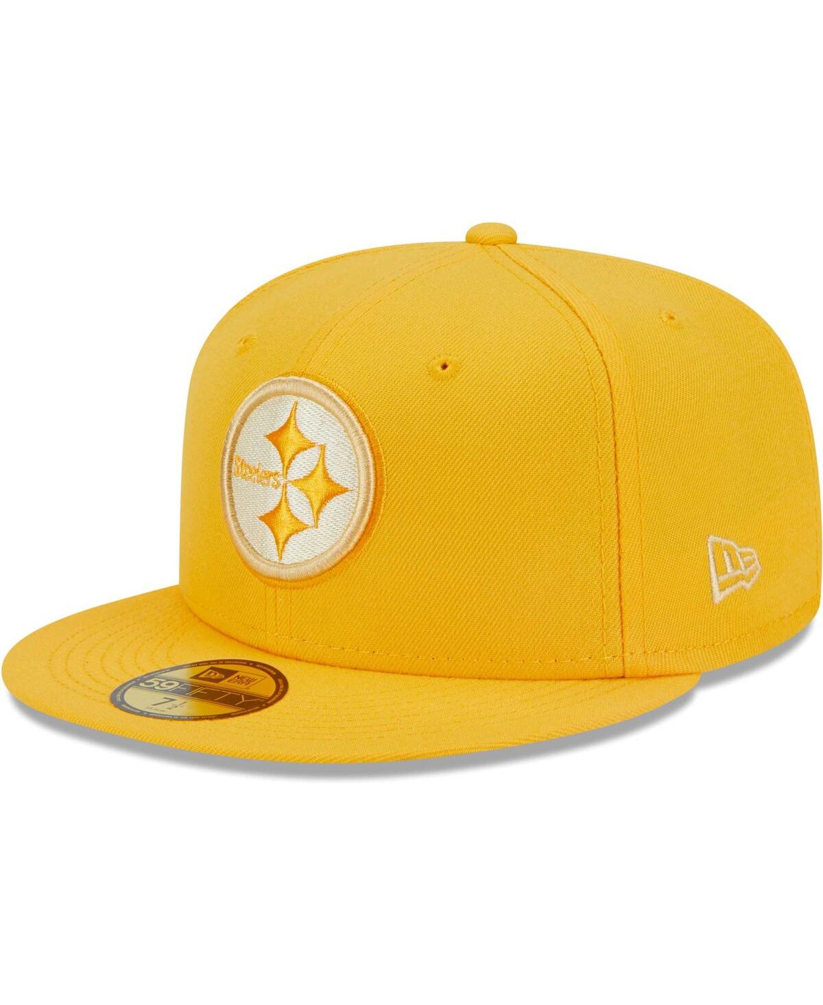 NEW ERA MEN'S NEW ERA GOLD PITTSBURGH STEELERS MONOCAMO 59FIFTY FITTED HAT