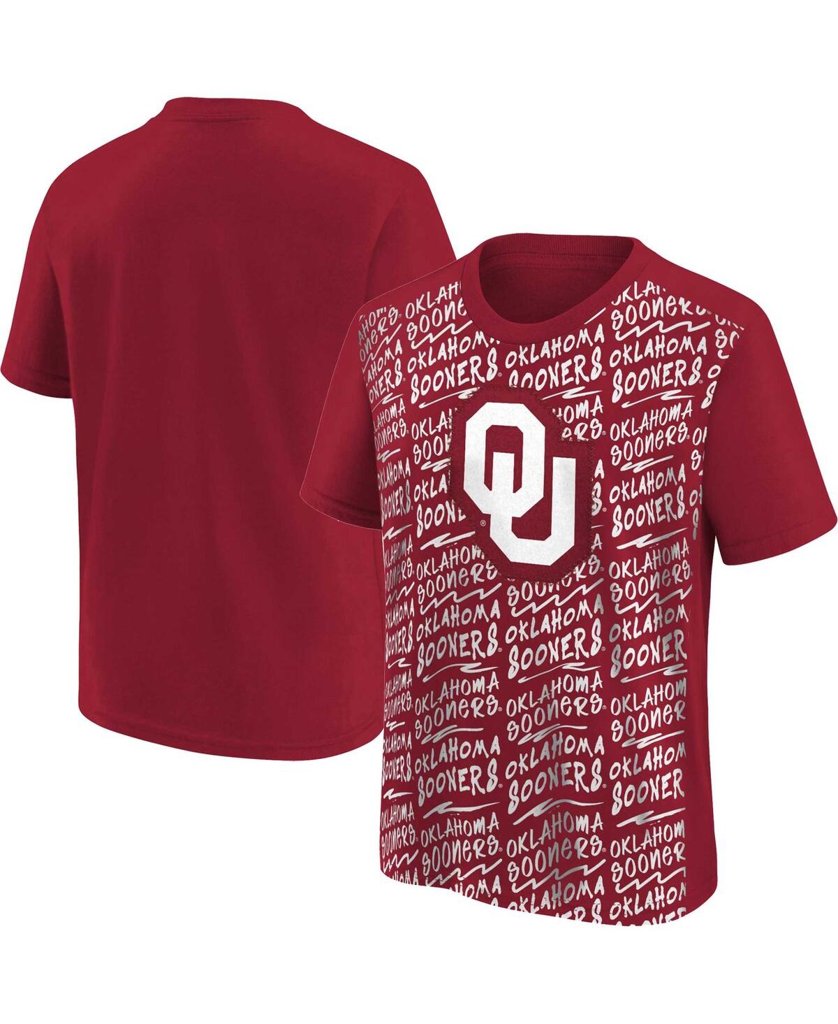 Shop Outerstuff Big Boys Crimson Oklahoma Sooners Exemplary T-shirt