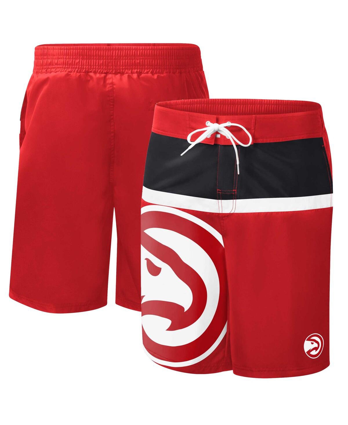 Shop G-iii Sports By Carl Banks Men's  Red Atlanta Hawks Sea Wind Swim Trunks