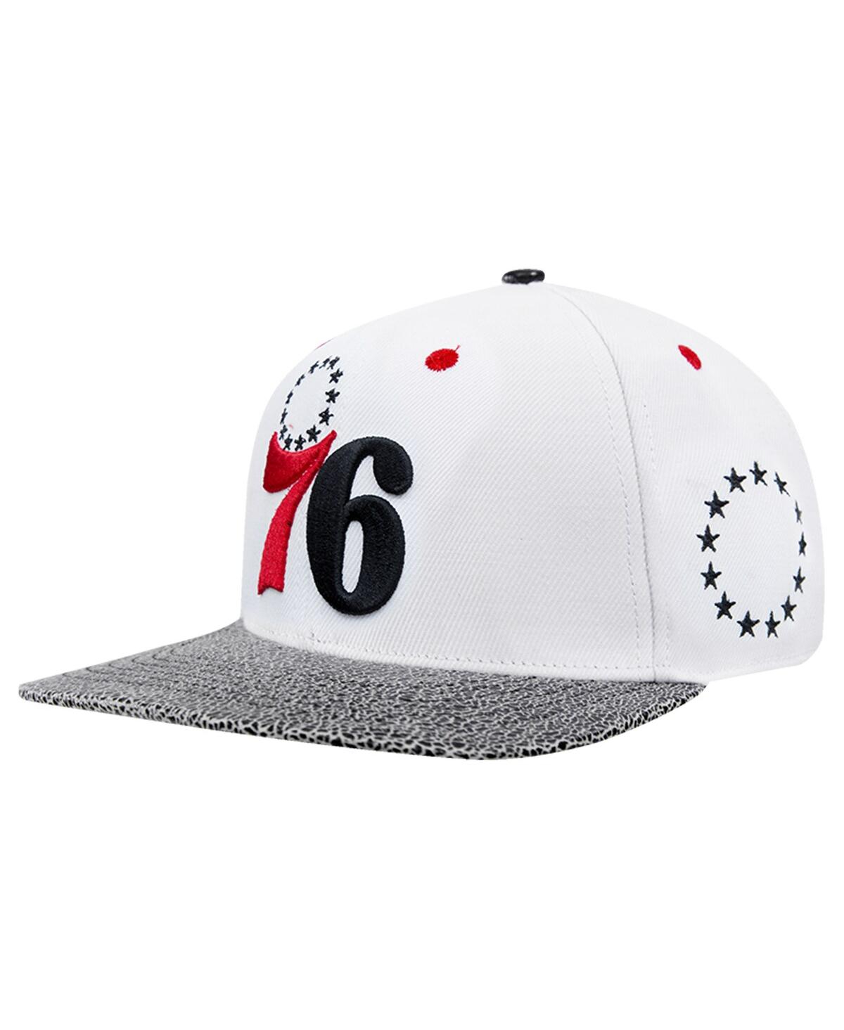 Shop Pro Standard Men's  White Philadelphia 76ers Hook Elephant Snapback Hat