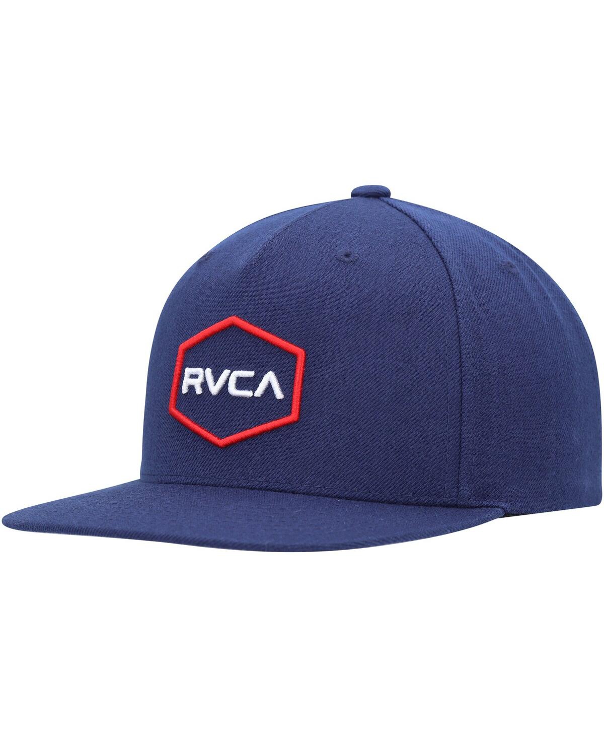 Shop Rvca Men's  Navy Commonwealth Snapback Hat