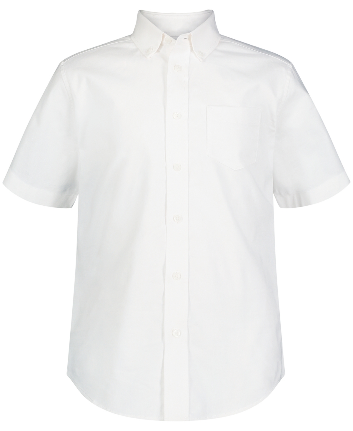 Nautica Little Boys Stretch Blue Oxford Shirt In White
