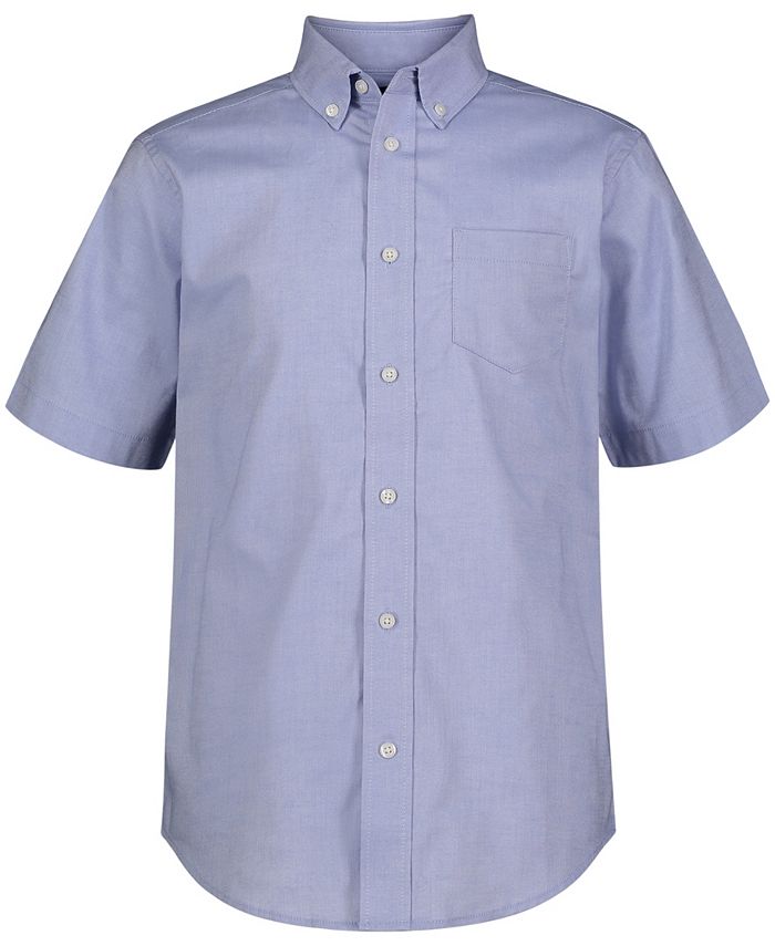 Nautica Little Boys Uniform Stretch Blue Oxford Shirt - Macy's