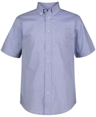 Nautica Little Boys Uniform Stretch Blue Oxford Shirt - Macy's