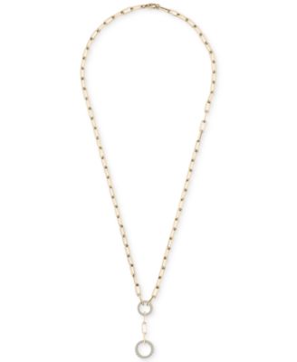 Diamond Circle 17" Lariat Necklace (1/2 ct. t.w.) in 14k Gold, Created for Macy's