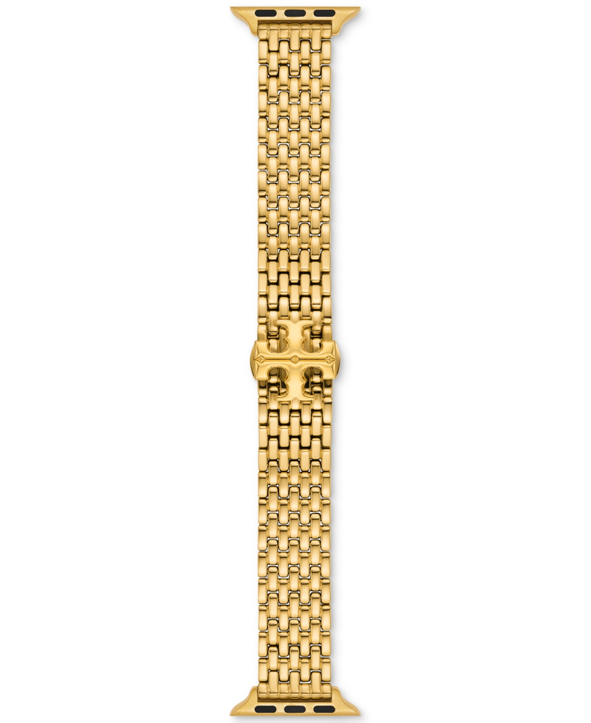 Shop Tory Burch Gold-tone Stainless Steel Bracelet For Apple Watch 38mm-45mm In Purple